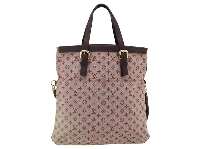 LOUIS VUITTON Borsa Mini Franoise Monogram 2way Ciliegia Rossa M92210 LV Auth ka4102 Rosso - vista 2
