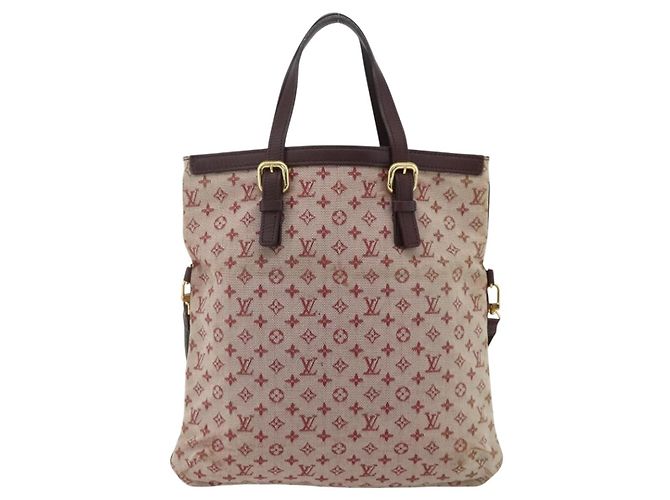 LOUIS VUITTON Borsa Mini Franoise Monogram 2way Ciliegia Rossa M92210 LV Auth ka4102 Rosso - vista 3
