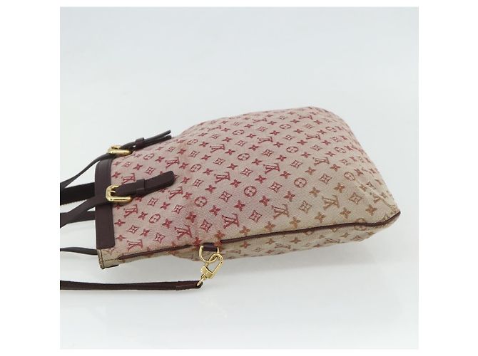 LOUIS VUITTON Borsa Mini Franoise Monogram 2way Ciliegia Rossa M92210 LV Auth ka4102 Rosso - vista 4