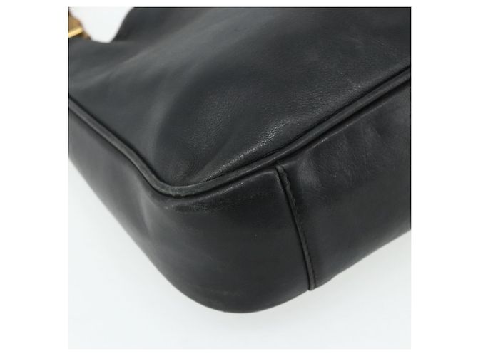 Borsa a Spalla in Pelle Gucci Bamboo 2way Nera Oro Auth bs34729 Nero D'oro - vista 13