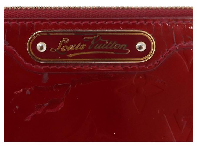 LOUIS VUITTON Trousse Pouch Monogram Vernis Pomme D'amour M93568 LV Auth 176959 Vermelho - vista 13