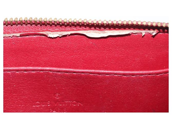 LOUIS VUITTON Trousse Pouch Monogram Vernis Pomme D'amour M93568 LV Auth 176959 Vermelho - vista 16