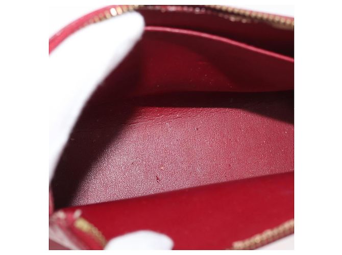 LOUIS VUITTON Trousse Pouch Monogram Vernis Pomme D'amour M93568 LV Auth 176959 Vermelho - vista 17