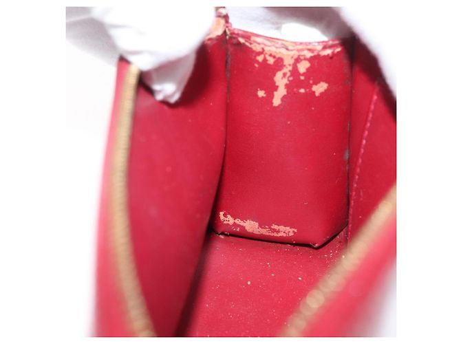 LOUIS VUITTON Trousse Pouch Monogram Vernis Pomme D'amour M93568 LV Auth 176959 Vermelho - vista 19
