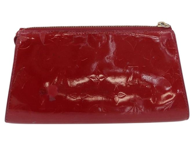 LOUIS VUITTON Trousse Pouch Monogram Vernis Pomme D'amour M93568 LV Auth 176959 Vermelho - vista 3