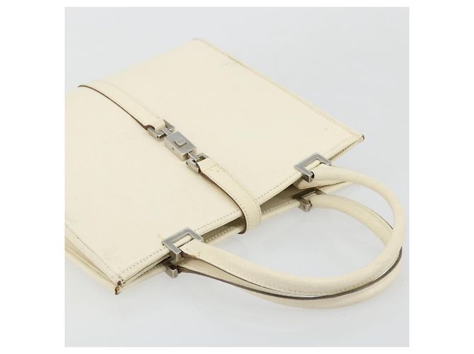 Borsa a mano GUCCI Jackie in pelle avorio argento 002 1065 Auth ep14245 Crudo - vista 6