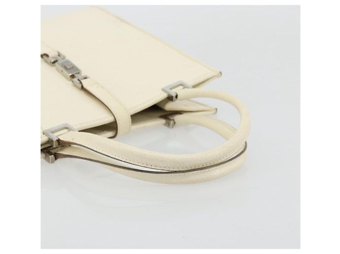 Borsa a mano GUCCI Jackie in pelle avorio argento 002 1065 Auth ep14245 Crudo - vista 7
