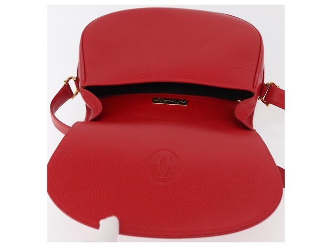 CARTIER Must Line Borsa a Spalla in Pelle Rossa Oro Auth 176870A Rosso D'oro - vista 14
