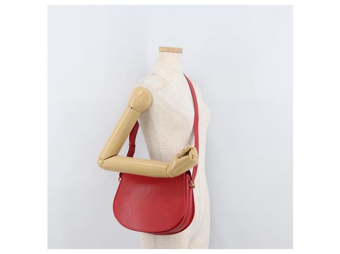 CARTIER Must Line Borsa a Spalla in Pelle Rossa Oro Auth 176870A Rosso D'oro - vista 21