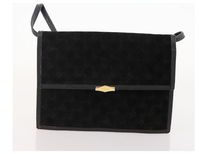 Borsa a Spalla Salvatore Ferragamo in Camoscio 2 Set Nero Auth ti3904 - vista 10