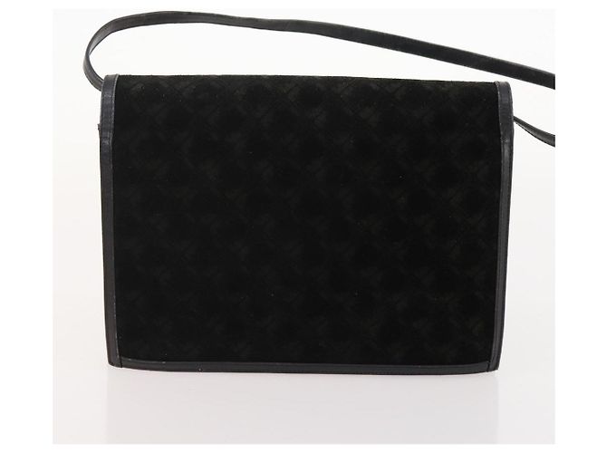 Borsa a Spalla Salvatore Ferragamo in Camoscio 2 Set Nero Auth ti3904 - vista 11