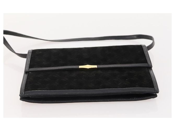 Borsa a Spalla Salvatore Ferragamo in Camoscio 2 Set Nero Auth ti3904 - vista 15