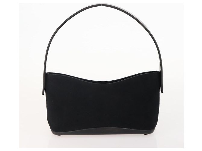Borsa a Spalla Salvatore Ferragamo in Camoscio 2 Set Nero Auth ti3904 - vista 3
