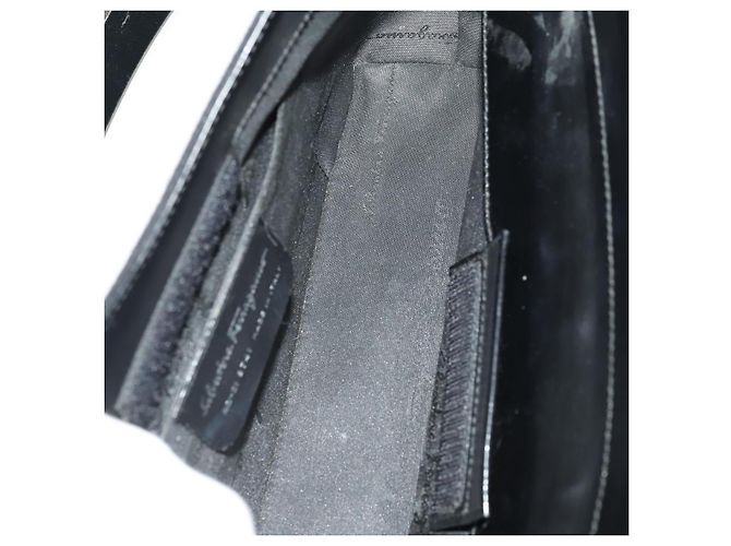 Borsa a Spalla Salvatore Ferragamo in Camoscio 2 Set Nero Auth ti3904 - vista 9