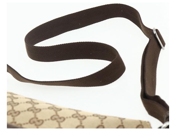 Borsa a Spalla GG Canvas Gucci Beige Argento 145857 Auth 177160 - vista 8