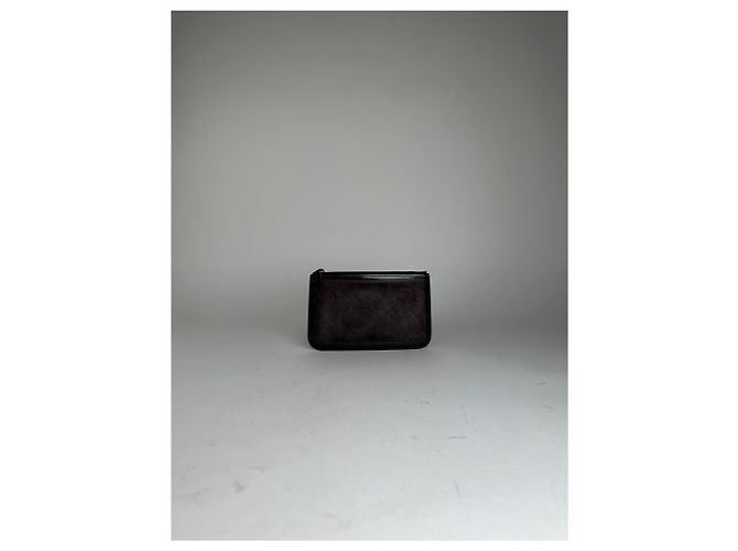 Edge Céline Vintage Celine Pony-Haar und Lackleder Reißverschlussbeutel Braun - Ansicht 10