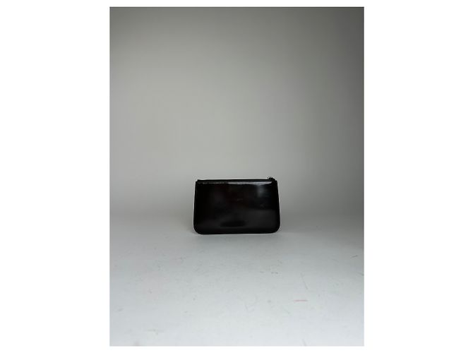 Edge Céline Vintage Celine Pony-Haar und Lackleder Reißverschlussbeutel Braun - Ansicht 11