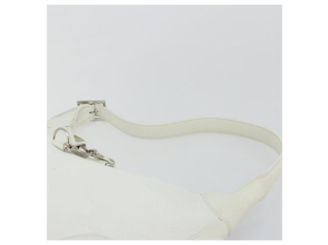 Hermès HERMES Borsa a Spalla Trim 35 in pelle Togo Bianco Argento Auth 176262A - vista 8