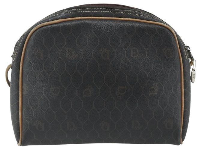 Borsa a Spalla in Tela Honeycomb PVC Nera e Dorata Christian Dior Auth ka4124 Nero D'oro - vista 3
