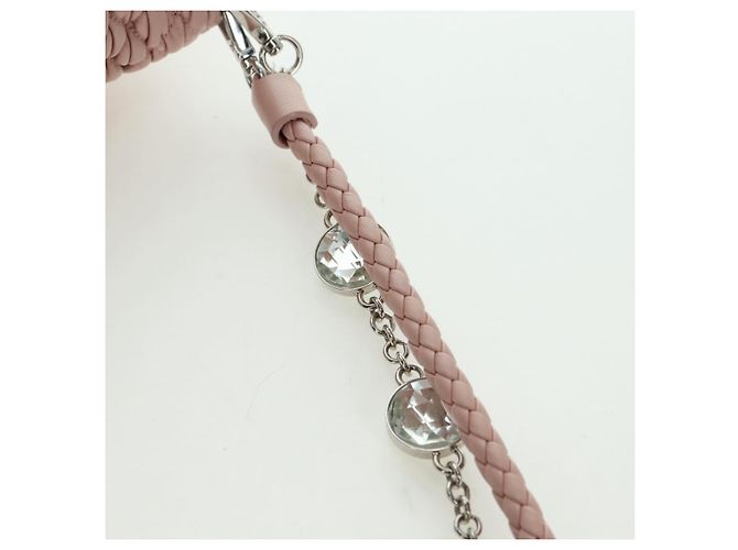 Borsa a Spalla Miu Miu Matelassé in Pelle 2 in 1 Rosa Argento Auth 176382SAM - vista 10