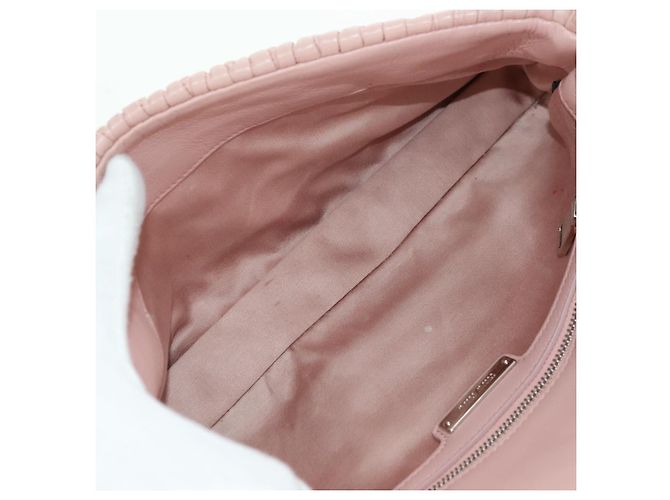 Borsa a Spalla Miu Miu Matelassé in Pelle 2 in 1 Rosa Argento Auth 176382SAM - vista 22