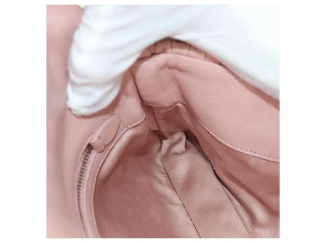 Borsa a Spalla Miu Miu Matelassé in Pelle 2 in 1 Rosa Argento Auth 176382SAM - vista 24