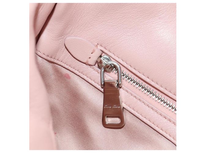 Borsa a Spalla Miu Miu Matelassé in Pelle 2 in 1 Rosa Argento Auth 176382SAM - vista 25