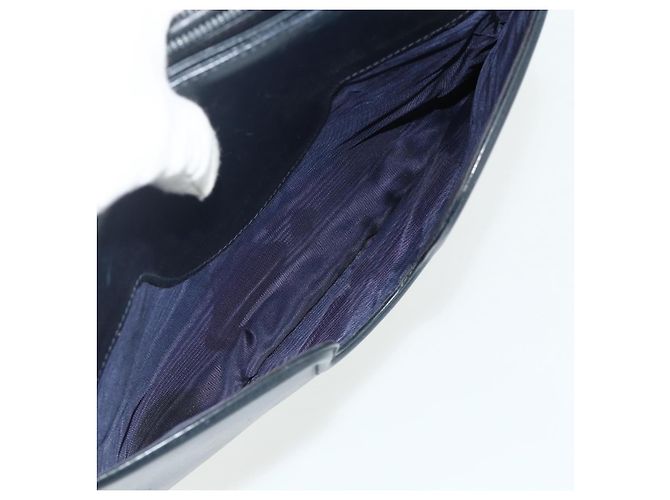 Gucci Borsa a Spalla in Pelle Blu Navy Oro Auth 177154 D'oro - vista 23