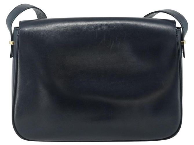 Gucci Borsa a Spalla in Pelle Blu Navy Oro Auth 177154 D'oro - vista 3