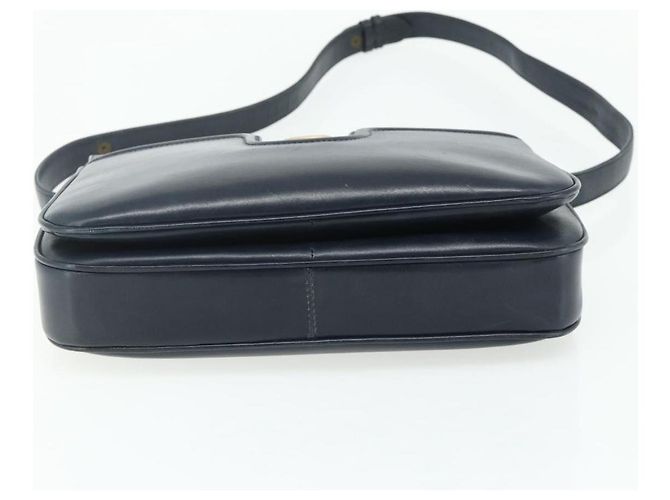Gucci Borsa a Spalla in Pelle Blu Navy Oro Auth 177154 D'oro - vista 9