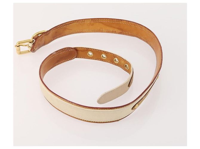 Cintura LOUIS VUITTON in tela e pelle 2 pezzi Rosa Beige LV Auth ti3901 - vista 10