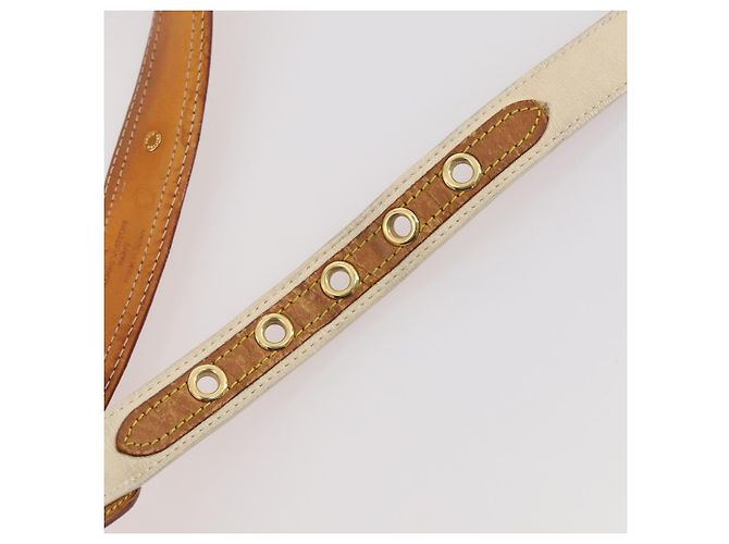 Cintura LOUIS VUITTON in tela e pelle 2 pezzi Rosa Beige LV Auth ti3901 - vista 12