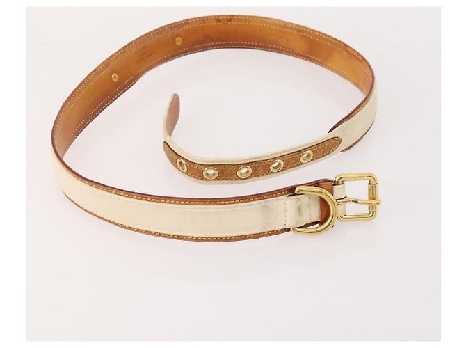 Cintura LOUIS VUITTON in tela e pelle 2 pezzi Rosa Beige LV Auth ti3901 - vista 9
