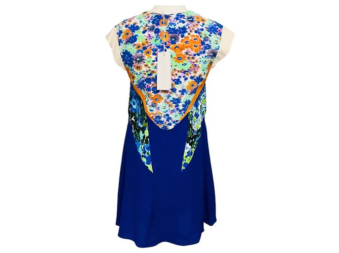 Stella Mc Cartney Vestido de seda impressa multicolorido azul Stella McCartney - vista 3