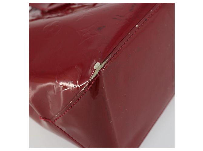 LOUIS VUITTON Borsa Wilshire PM Monogram Vernis Pomme D'amour M93642 Auth 177153 Rosso - vista 11