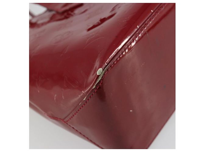 LOUIS VUITTON Borsa Wilshire PM Monogram Vernis Pomme D'amour M93642 Auth 177153 Rosso - vista 13
