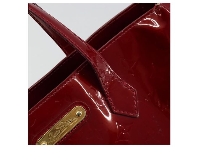 LOUIS VUITTON Borsa Wilshire PM Monogram Vernis Pomme D'amour M93642 Auth 177153 Rosso - vista 16