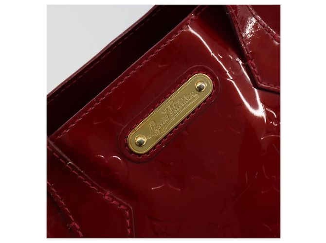 LOUIS VUITTON Borsa Wilshire PM Monogram Vernis Pomme D'amour M93642 Auth 177153 Rosso - vista 17