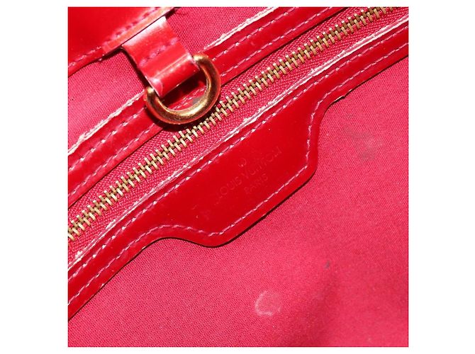 LOUIS VUITTON Borsa Wilshire PM Monogram Vernis Pomme D'amour M93642 Auth 177153 Rosso - vista 18