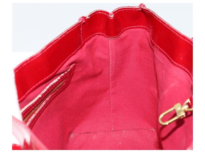 LOUIS VUITTON Borsa Wilshire PM Monogram Vernis Pomme D'amour M93642 Auth 177153 Rosso - vista 20