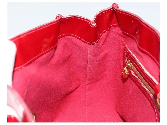 LOUIS VUITTON Borsa Wilshire PM Monogram Vernis Pomme D'amour M93642 Auth 177153 Rosso - vista 21