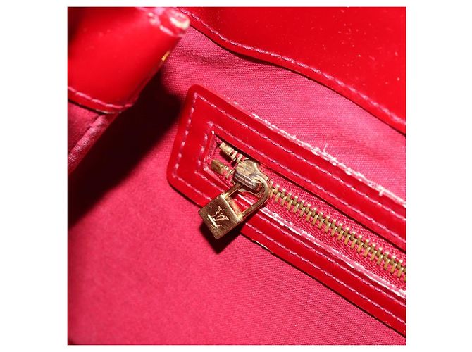 LOUIS VUITTON Borsa Wilshire PM Monogram Vernis Pomme D'amour M93642 Auth 177153 Rosso - vista 22