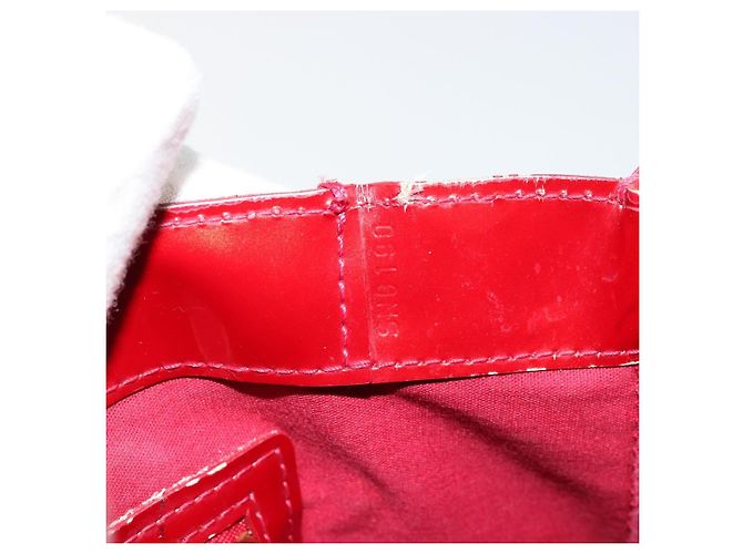 LOUIS VUITTON Borsa Wilshire PM Monogram Vernis Pomme D'amour M93642 Auth 177153 Rosso - vista 24