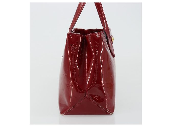 LOUIS VUITTON Borsa Wilshire PM Monogram Vernis Pomme D'amour M93642 Auth 177153 Rosso - vista 4