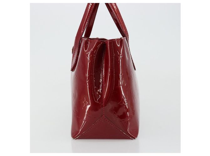 LOUIS VUITTON Borsa Wilshire PM Monogram Vernis Pomme D'amour M93642 Auth 177153 Rosso - vista 5