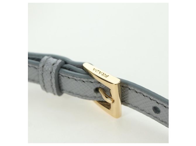 PRADA MONTONE Borsa a Spalla in Pelliccia Sintetica Galleria Fur 2way Grigio Oro Auth ki6631M Marrone D'oro - vista 10
