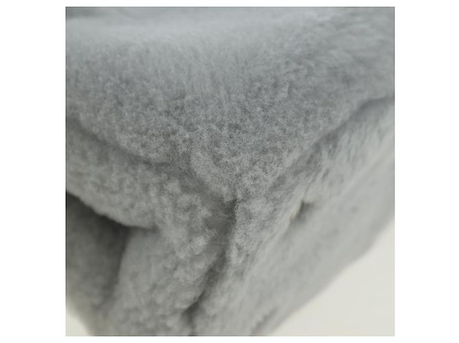 PRADA MONTONE Borsa a Spalla in Pelliccia Sintetica Galleria Fur 2way Grigio Oro Auth ki6631M Marrone D'oro - vista 15
