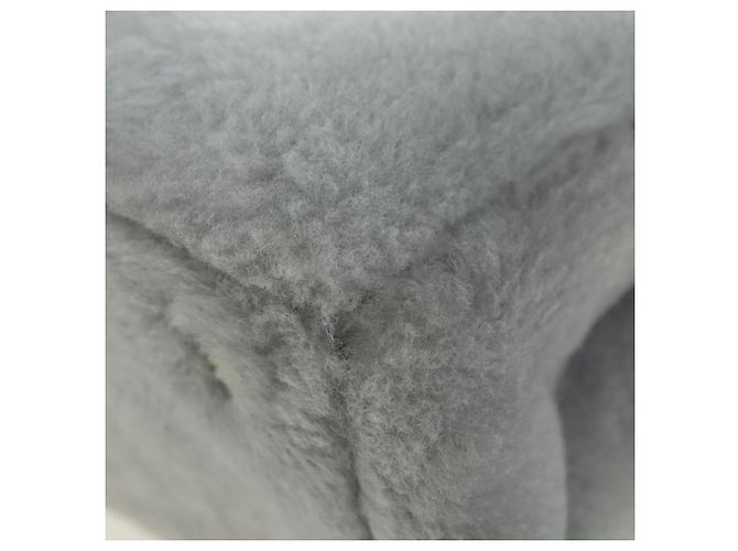 PRADA MONTONE Borsa a Spalla in Pelliccia Sintetica Galleria Fur 2way Grigio Oro Auth ki6631M Marrone D'oro - vista 16