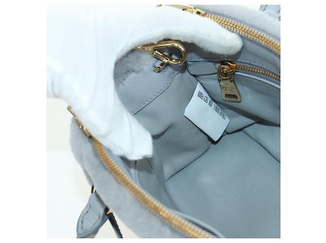 PRADA MONTONE Borsa a Spalla in Pelliccia Sintetica Galleria Fur 2way Grigio Oro Auth ki6631M Marrone D'oro - vista 24