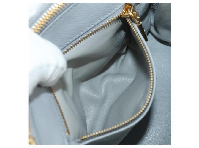 PRADA MONTONE Borsa a Spalla in Pelliccia Sintetica Galleria Fur 2way Grigio Oro Auth ki6631M Marrone D'oro - vista 26